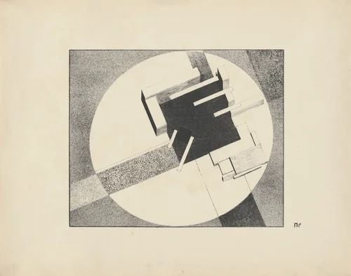 Proun 1 E from Proun by El Lissitzky, print, 1920