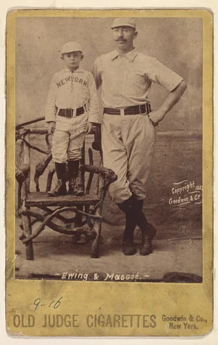 Ewing and Mascot, New York, from the series Old Judge Cigarettes by Goodwin & Company, photograph, 1887