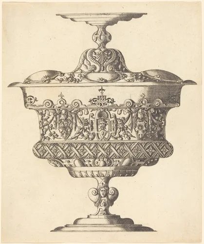Cup by Wenzel Jamnitzer, print, 1508-1585