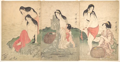 The Awabi Fishers by Kitagawa Utamaro (喜多川歌麿), print, 1754-1806