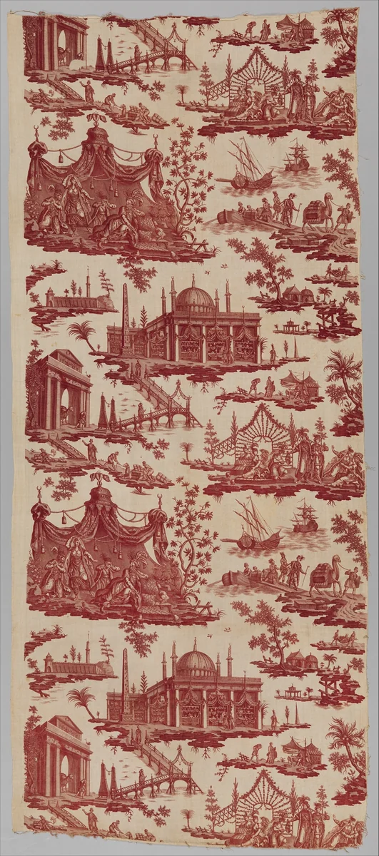 La Foire du Caire (The Cairo Fair) by Petitpierre et Cie, textile, 1785-1790