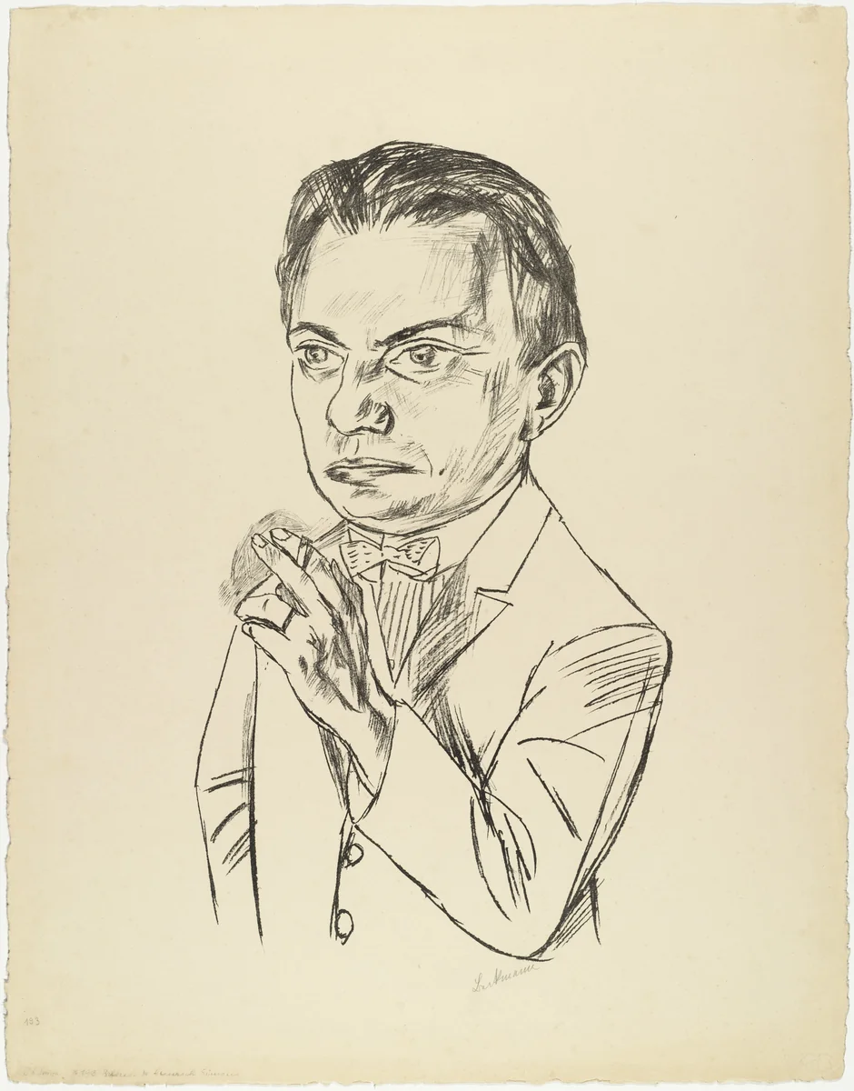 Portrait of Dr. Heinrich Simon (Bildnis Dr. Heinrich Simon) by Max Beckmann, print, 1922