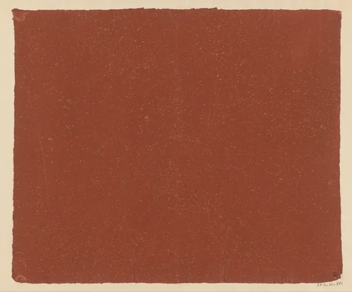 Geel gespikkeld rood papier by anonymous, other, 1750-1900
