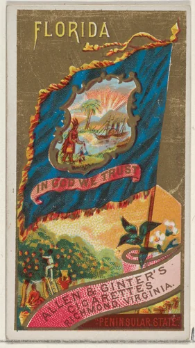 Florida, from Flags of the States and Territories (N11) for Allen & Ginter Cigarettes Brands by Allen & Ginter, print, 1888