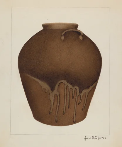 Stoneware Jar by Annie B. Johnston, index of american design, 1937