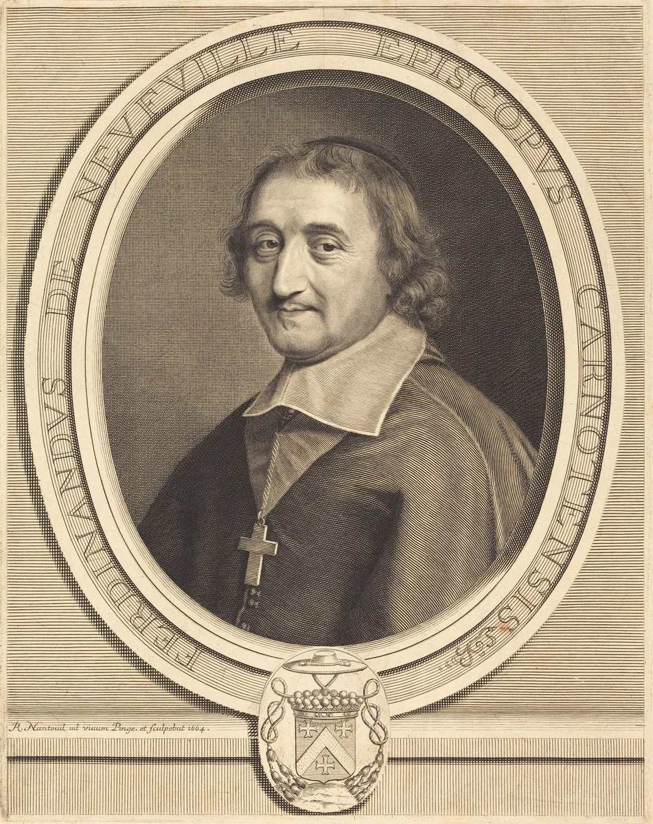 Ferdinand de Neufville by Robert Nanteuil, print, 1623-1678