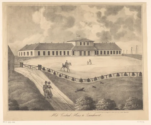 Badhuis te Zandvoort by E. Huygens, print, 1820