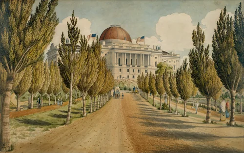 View of the Capitol by Charles W. Burton, artwork, 1824