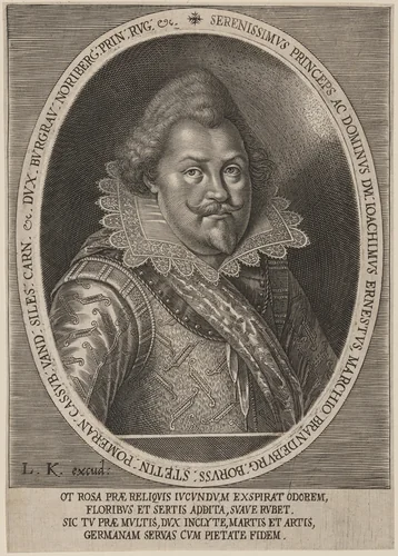 Joachim Ernest, Elector of Brandenburg by Lucas Kilian, print, 1579-1637
