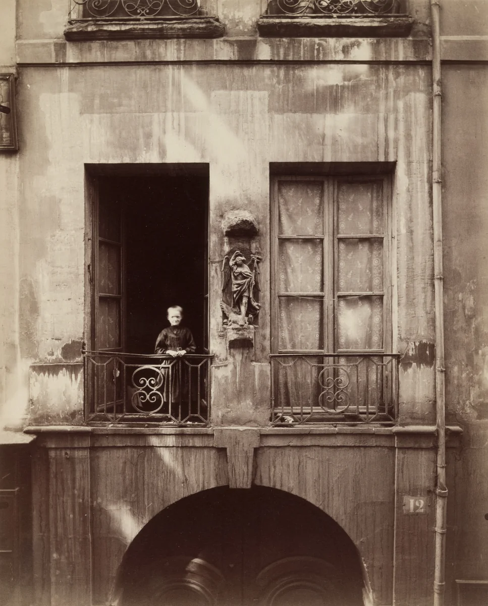 Ancien Collège de Chanac, 12 rue de Bièvre, fondé en 1343 par Guillaume de Chanac, évêque de Paris by Eugène Atget, photograph, 1900