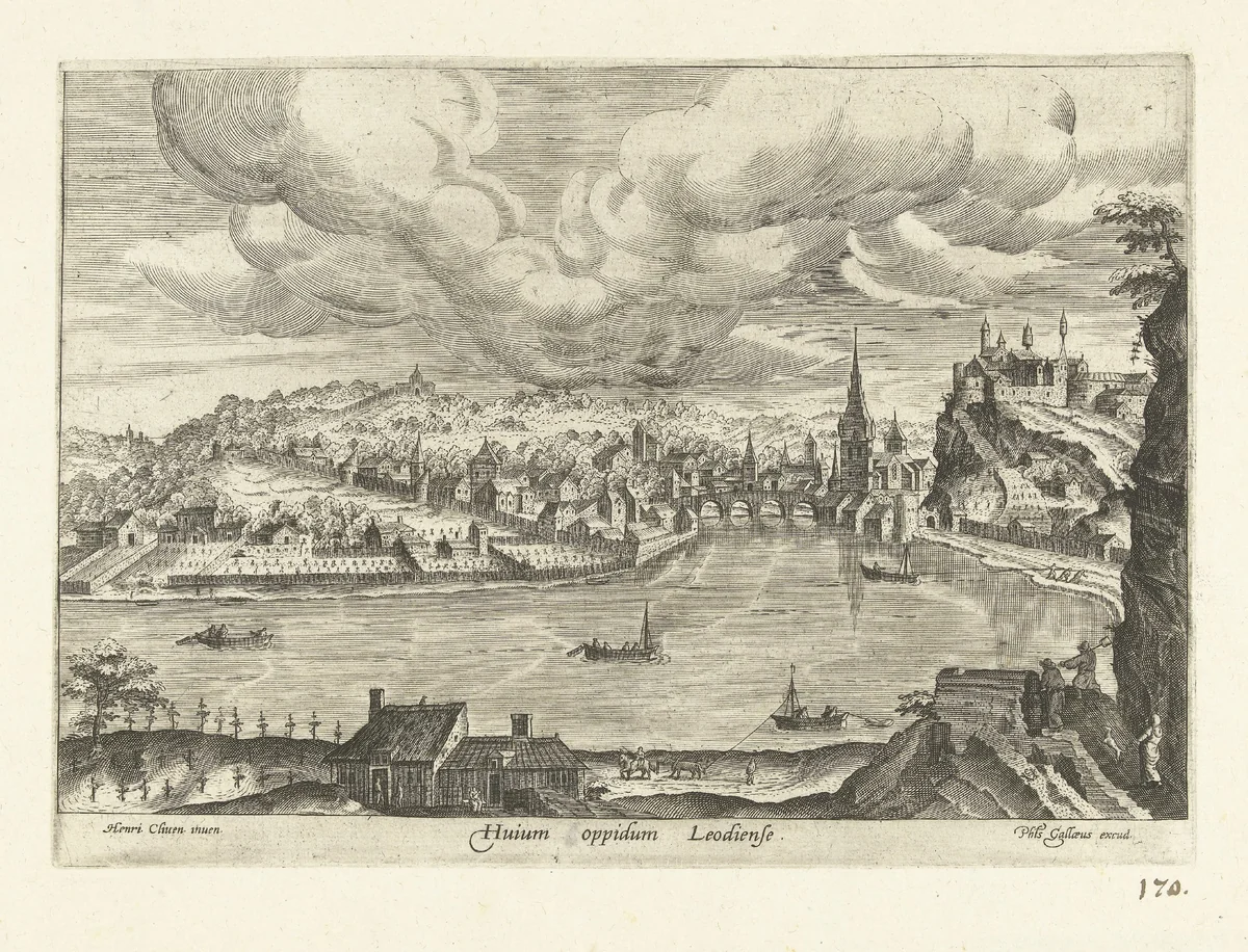 Gezicht op Hoei by anonymous, print, 1585