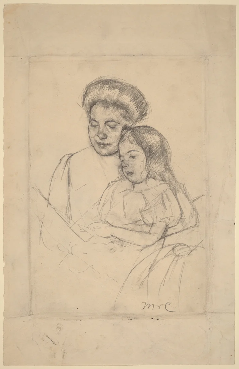 The Picture Book (No. 1) by Mary Cassatt, drawing, 1901
