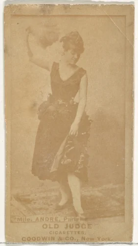 Mlle. Andre, Paris, from the Actors and Actresses series (N171) for Old Judge Cigarettes by Goodwin & Company, photograph, 1886-1890