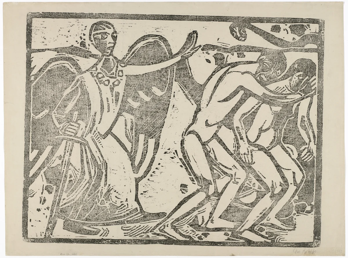 Expulsion from Paradise (large version) [Austreibung aus dem Paradies (groß)] by Christian Rohlfs, print, 1917