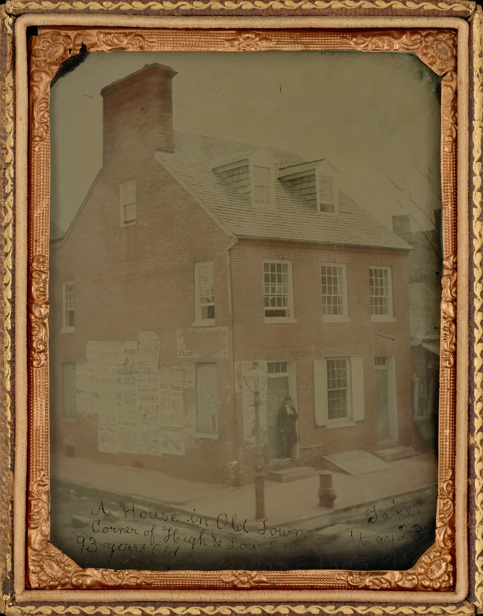 A House in Old Town, Corner of High and Low Streets, Baltimore, Maryland by American 19th Century, photograph, 1863