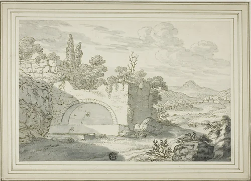 Landscape with Fountain by Abraham Genoels
Aarnout ter Himpel, drawing, 1650-1750