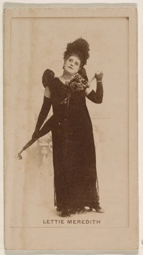 Lettie Meredith, from the Actresses series (N245) issued by Kinney Brothers to promote Sweet Caporal Cigarettes by Kinney Brothers Tobacco Company, photograph, 1890