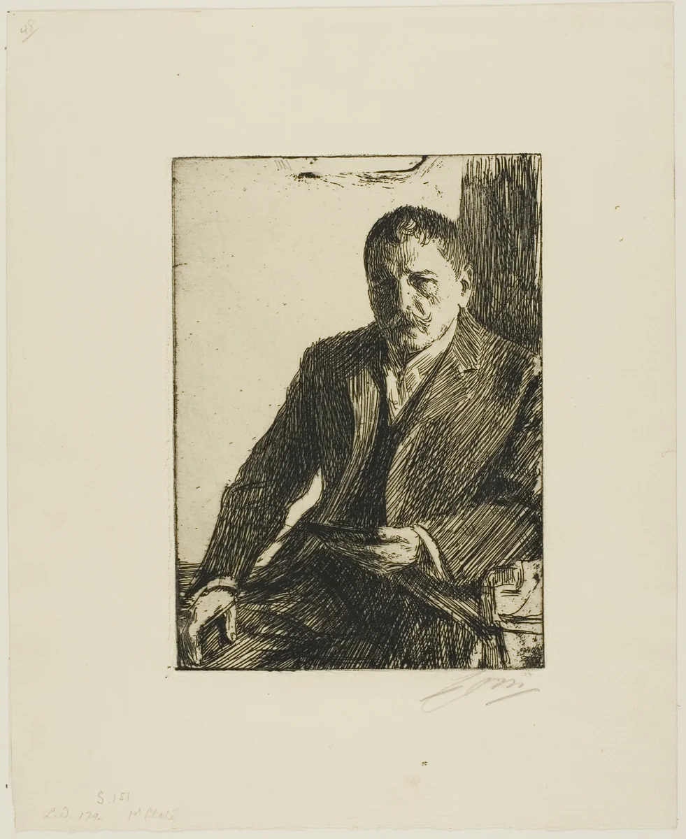 Self-Portrait 1904 II by Anders Zorn, print, 1904