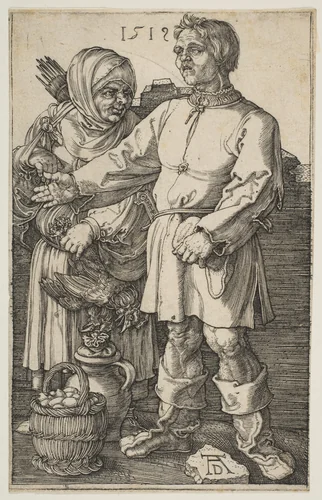 The Peasant Couple at Market by Albrecht Dürer, print, 1519