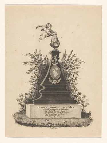 Monument voor Hendrik Danielsz. Hooft by anonymous, print, 1794