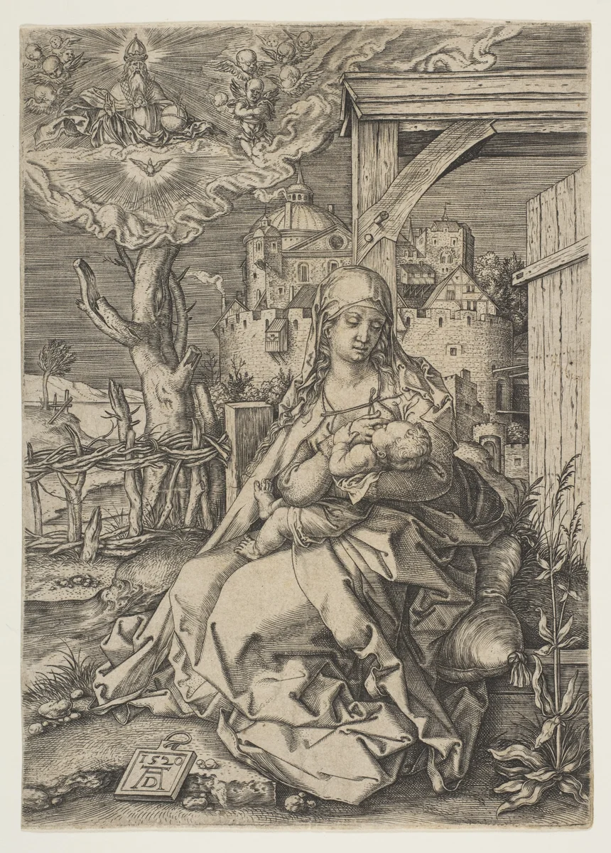 Virgin and Child by Albrecht Dürer, print, 1520