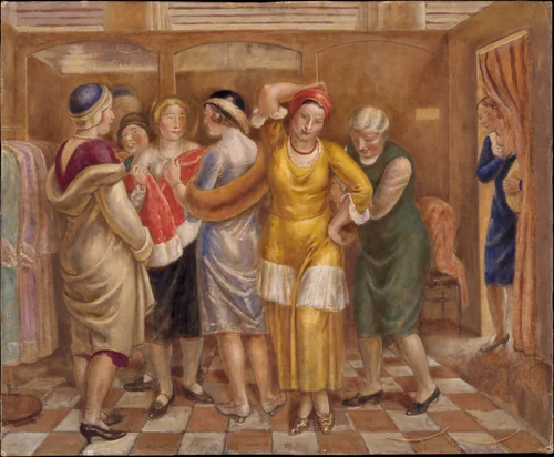 The Fitting Room by Kenneth Hayes Miller, painting, 1931