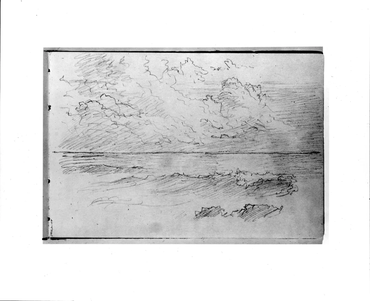Sketch of Clouds and Sea (from Sketchbook VII) by William Trost Richards, artwork, 1886