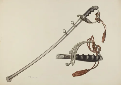 Sabre by Carl Buergerniss, index of american design, 1942