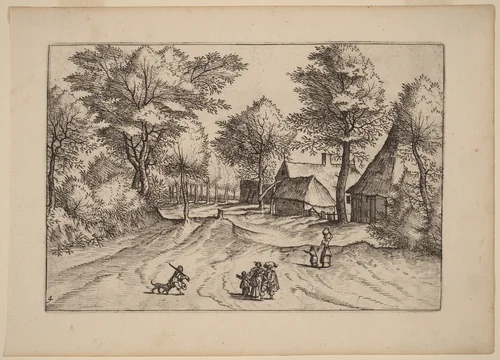 Village Road with Farm and Sheds by Lucas van Doetechum
Johannes van Doetechum the Elder
Master of the Small Landscapes, print, 1676