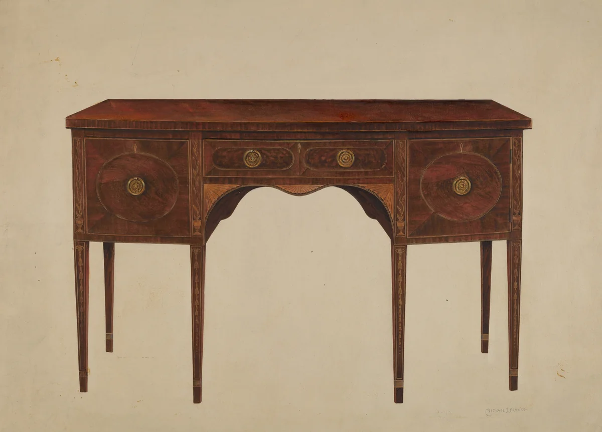 Sideboard by Michael France, index of american design, 1938