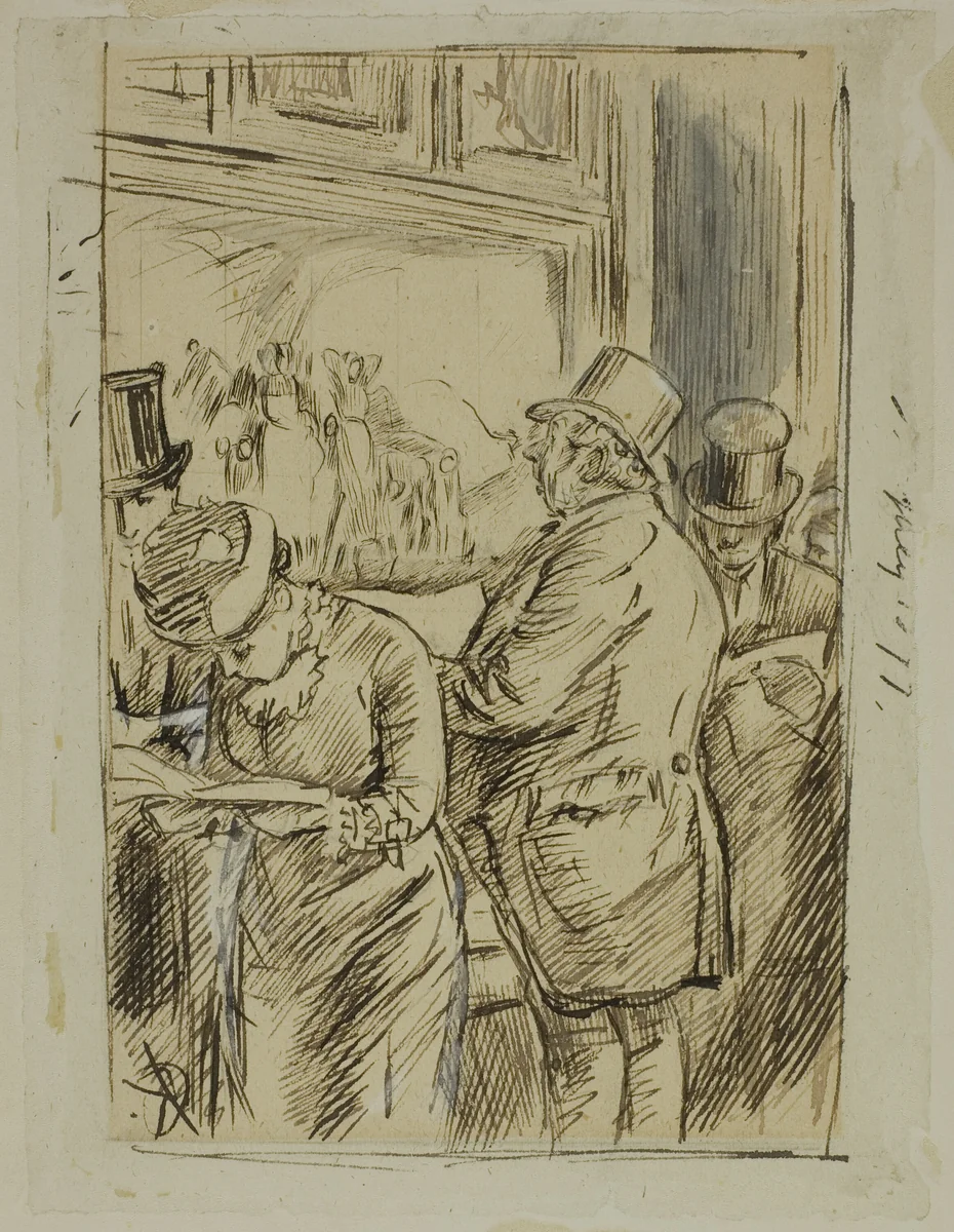 The Potato Harvest by Charles Samuel Keene, drawing, 1877