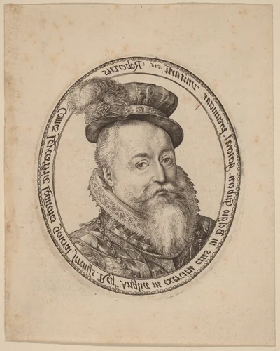 Robert Dudley, Earl of Leicester by Hendrick Goltzius, print, 1586