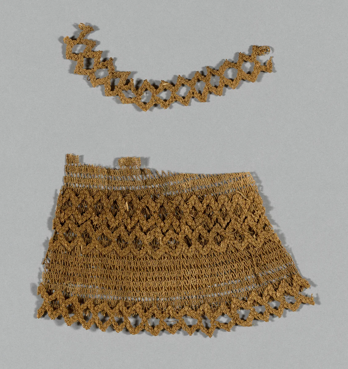 Fragment (Bonnet Trim) by Probably Europe, textile, 1840-1850
