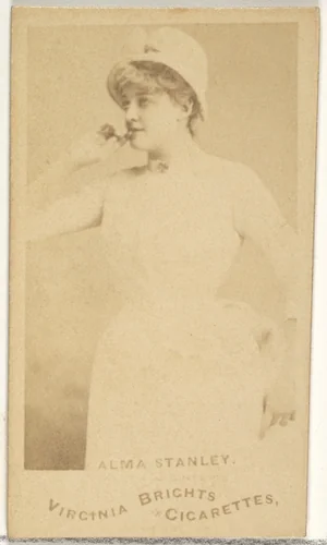 Alma Stanley, from the Actors and Actresses series (N45, Type 1) for Virginia Brights Cigarettes by Allen & Ginter, photograph, 1885-1891