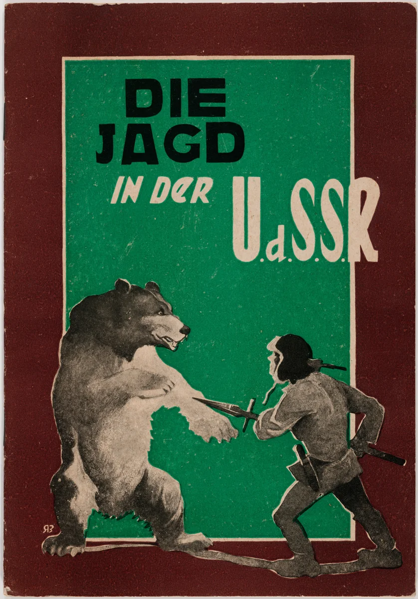 "Die Jagd in der U. S. S. R." by I. Jefimow by Gustav Klutsis, design, 1930