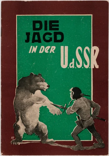 "Die Jagd in der U. S. S. R." by I. Jefimow by Gustav Klutsis, design, 1930