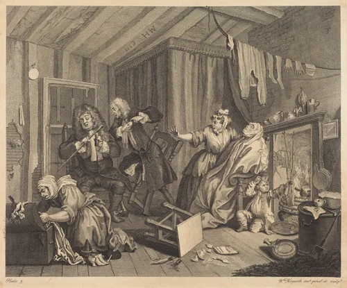 A Harlot's Progress: pl.5 by William Hogarth, print, 1732