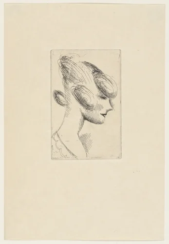 Female Head from The Drypoints of Elie Nadelman by Elie Nadelman, print, 1951