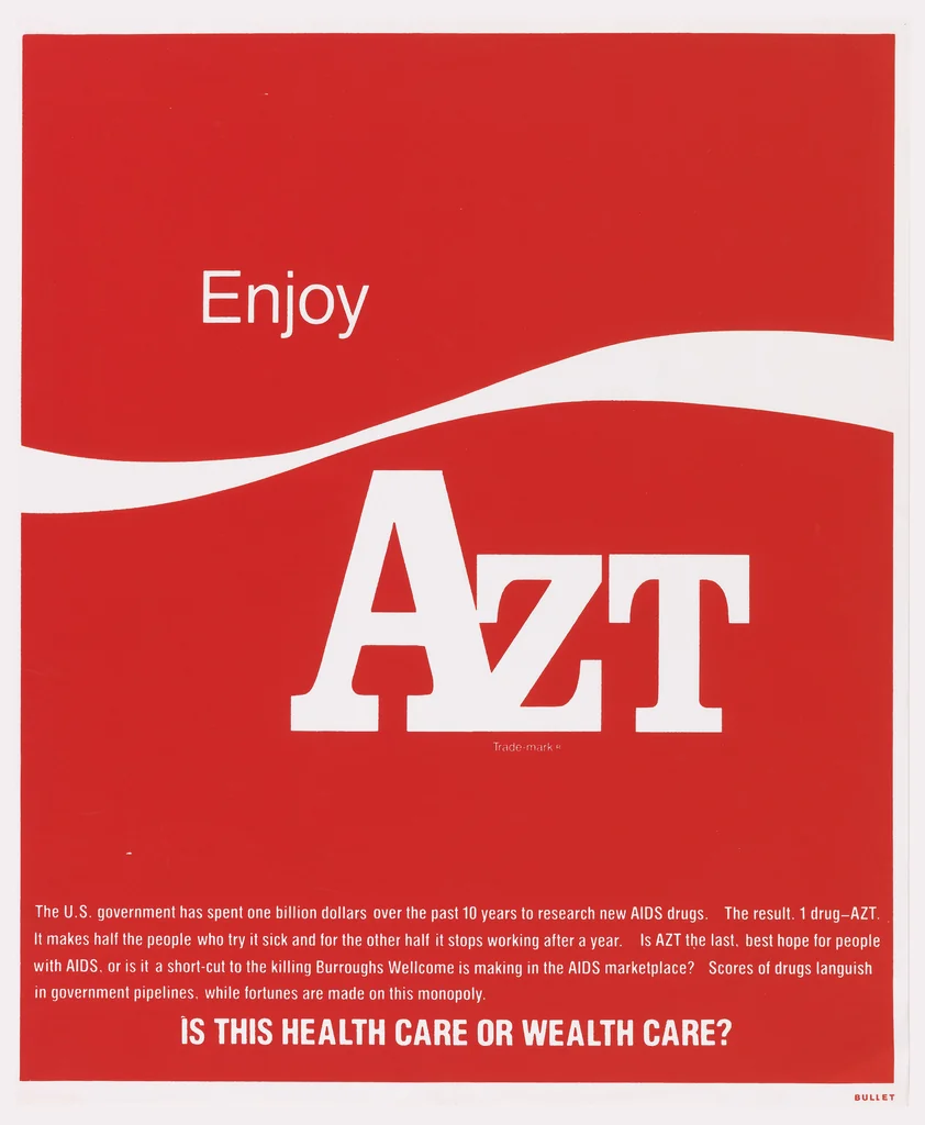 Enjoy AZT by Avram Finkelstein, print, 1990