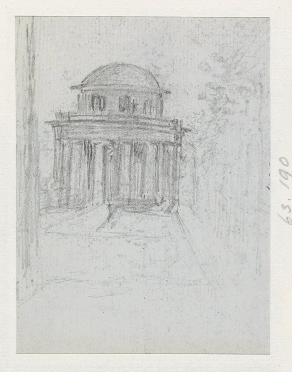 Tempeltje by Georges Michel, drawing, 1773-1843