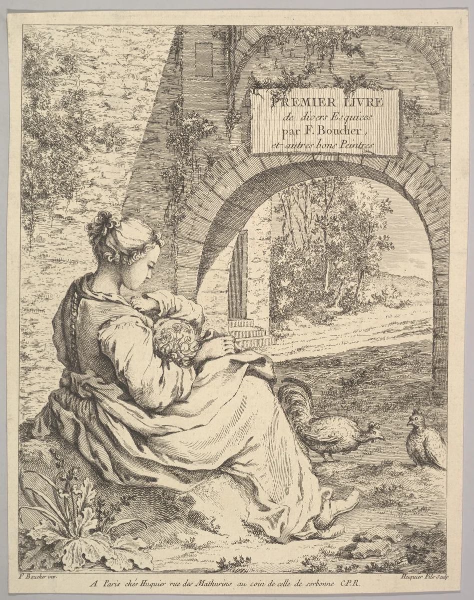 Frontispiece by Jacques Gabriel Huquier, print, 1745-1800