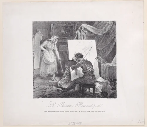 The Romantic Painter (Le Peintre Romantique) by Alexandre Joseph Desenne, print, 1805-1827