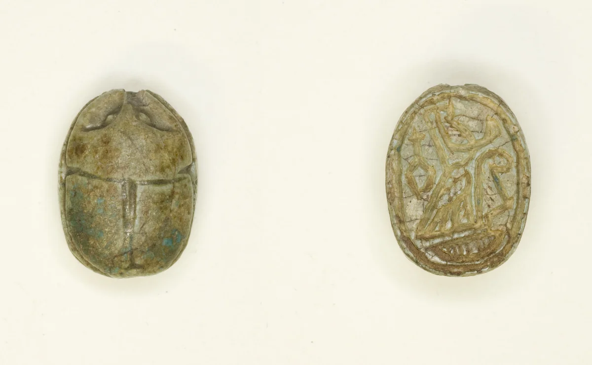Scarab: Falcon Deity by Egyptian, other, -1650--1550