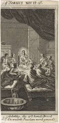 Laatste Avondmaal by anonymous, print, 1712