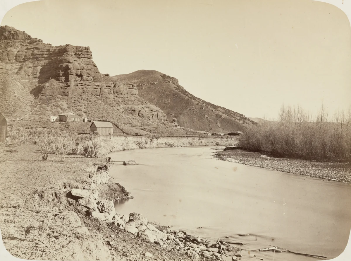 Echo City, Looking up Webster Valley by Andrew Joseph Russell, photograph, 1868