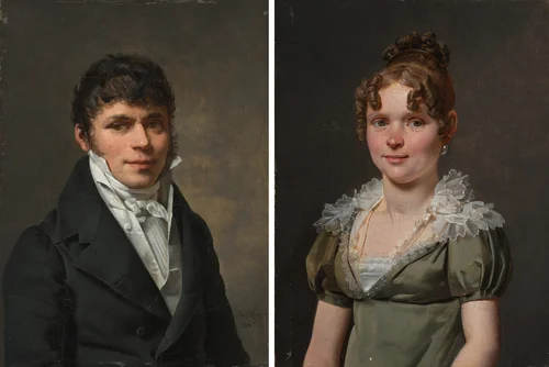 Nicolas Louis Faret and Madame Nicolas Louis Faret by Martin Drölling, painting, 1812