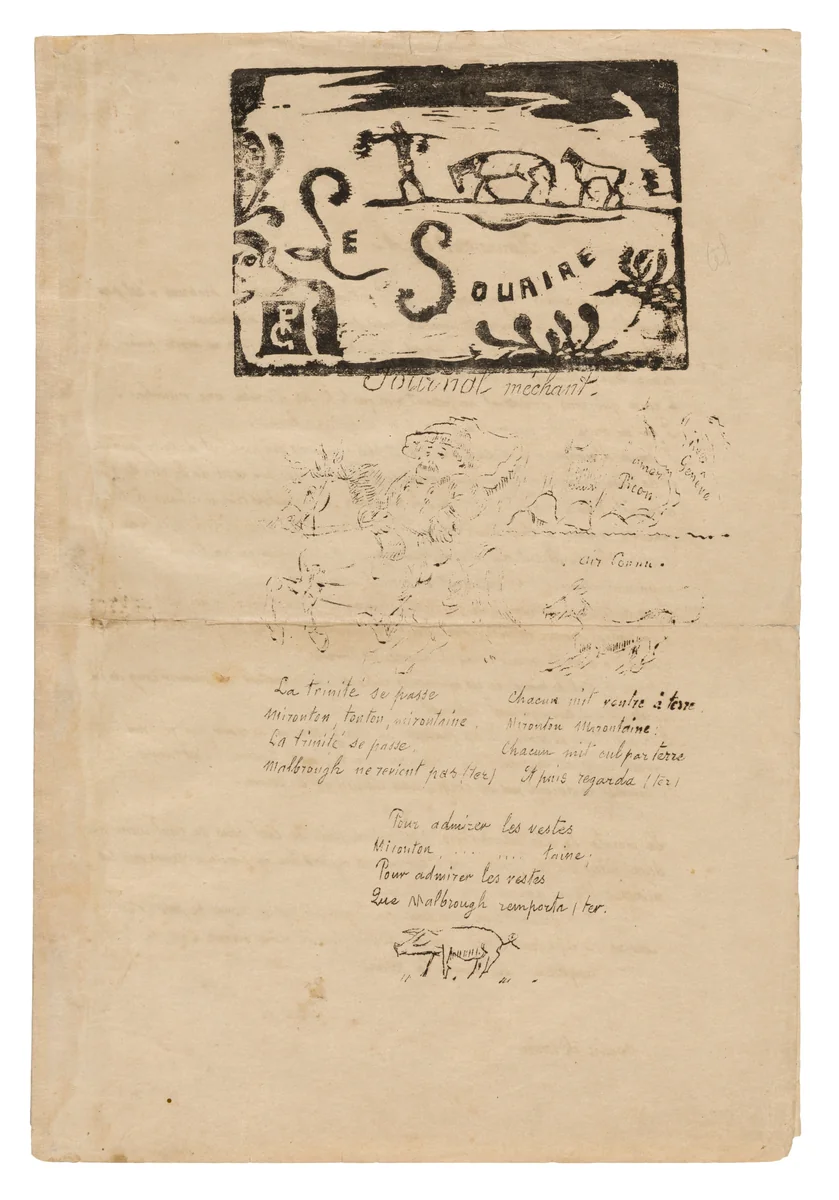 Le sourire: Journal méchant, Feb. 1900 by Paul Gauguin, print, 1900