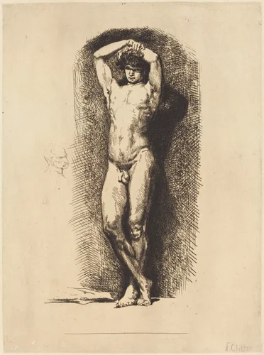 Male Academy by François-Nicolas Chifflart, portfolio, 1825-1901