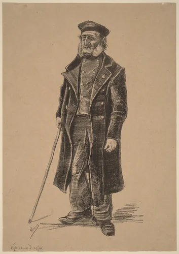 Orphan Man, Standing by Vincent van Gogh, print, 1882