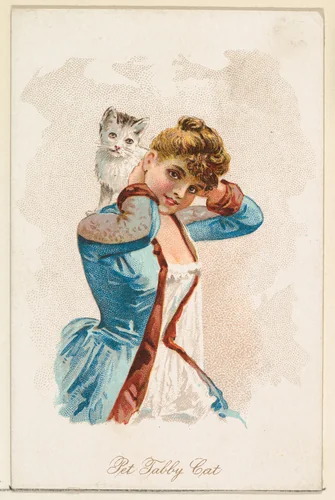 Pet Tabby Cat, from the Household Pets series (N194) issued by Wm. S. Kimball & Co. by William S. Kimball & Company, print, 1891
